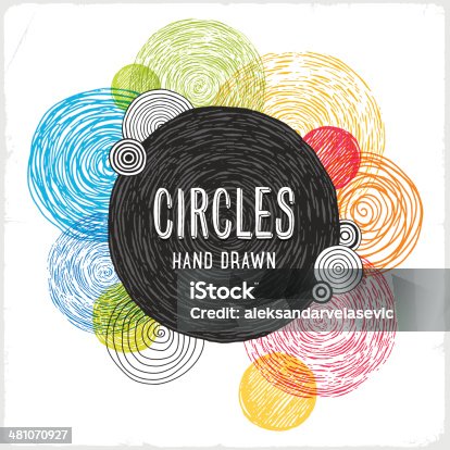 istock Hand Drawn Circles Background 481070927