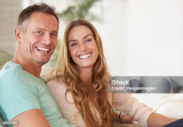 Love And Laughter Stock Photo - Download Image Now - Couple - Relationship, Smiling, 40-49 Years