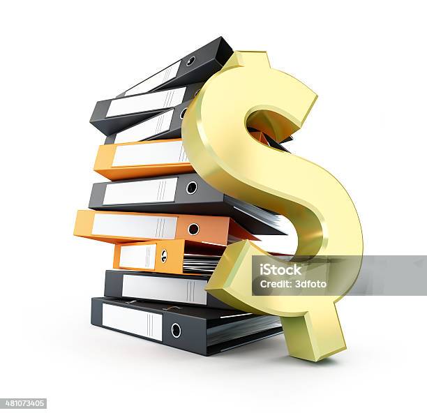 Folder Dollar Stock Photo - Download Image Now - Archives, Blue, Book