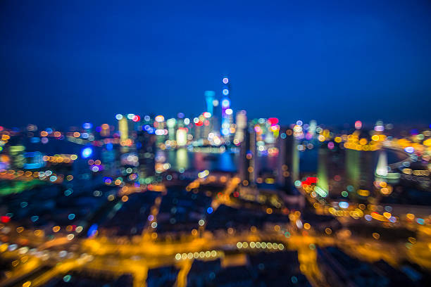 istock Defocused View of Downtown Shanghai at Night 481073625