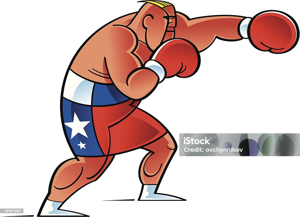 Boxer Boxer fighter in the ring sport success strong sport health Boxing Glove stock vector