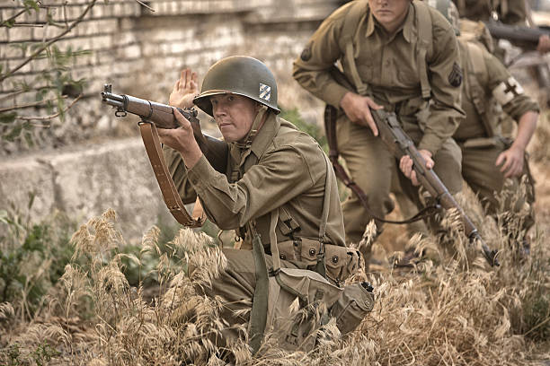 istock WW2 Soldiers on patrol 481073952
