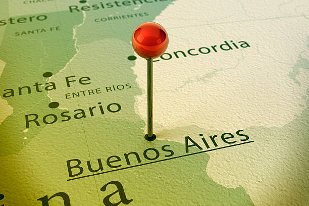 istock Buenos Aires Map City Straight Pin Vintage 481073965