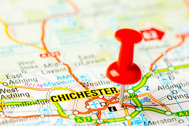 istock United Kingdom capital cities on map series: Chichester 481074261