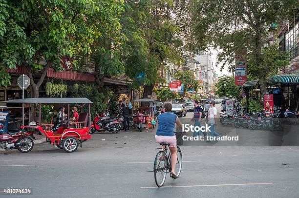 Candid Street Scene In Cambodia Stock Photo - Download Image Now - 2015, Architecture, Asia