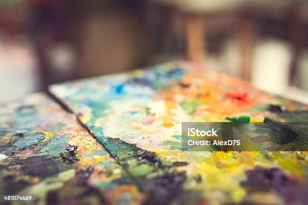 Artists Palette Stock Photo - Download Image Now - Art, Art And Craft, Art Studio