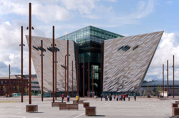 Titanic visitor center in Belfast stock photo