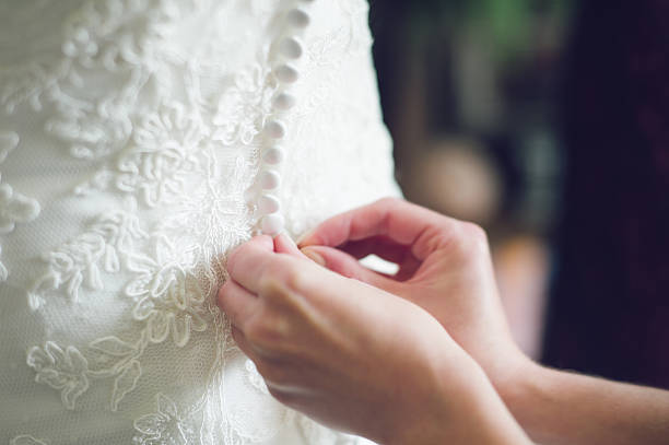 istock Wedding dress detail - background 481078511