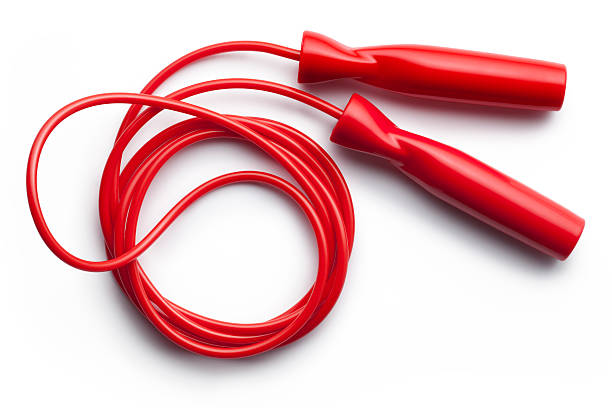 Jump rope Red jump rope. skipping stock pictures, royalty-free photos & images