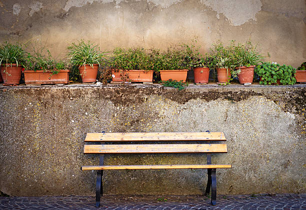 istock Wooden bench in the old town 481079820
