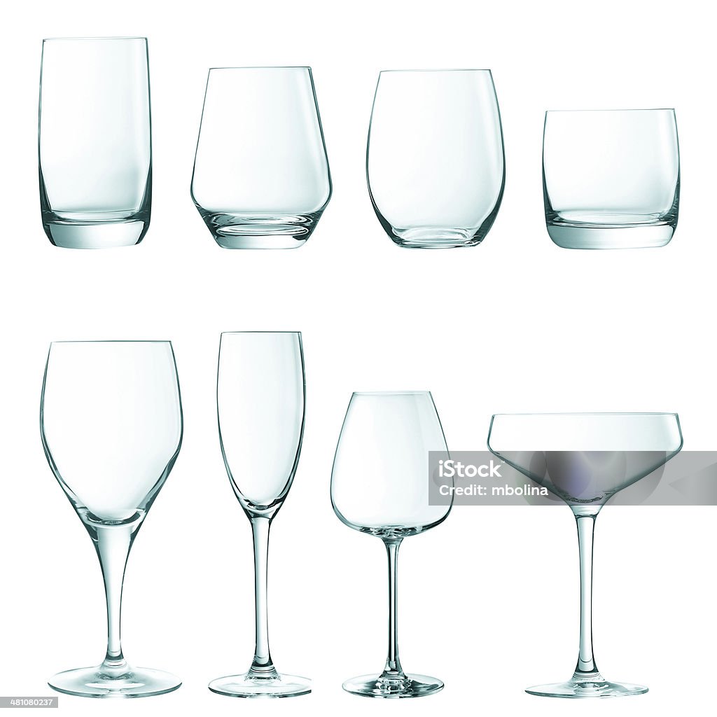 Set di bicchieri vuoti - Foto stock royalty-free di Arrangiare