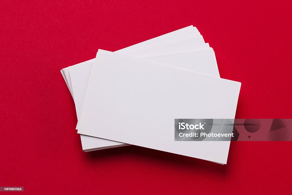 Business Card Business Card on red background Business Card Stock Photo