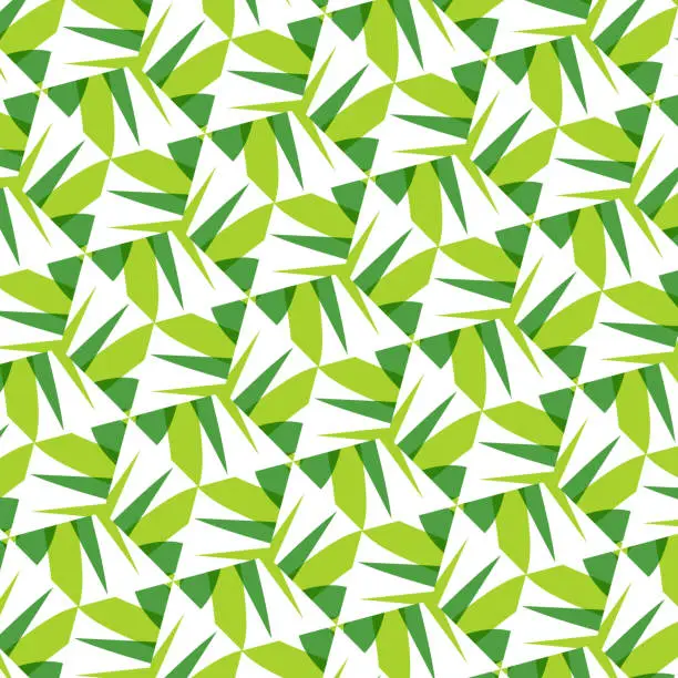 Vector illustration of abstract green leaf pattern background