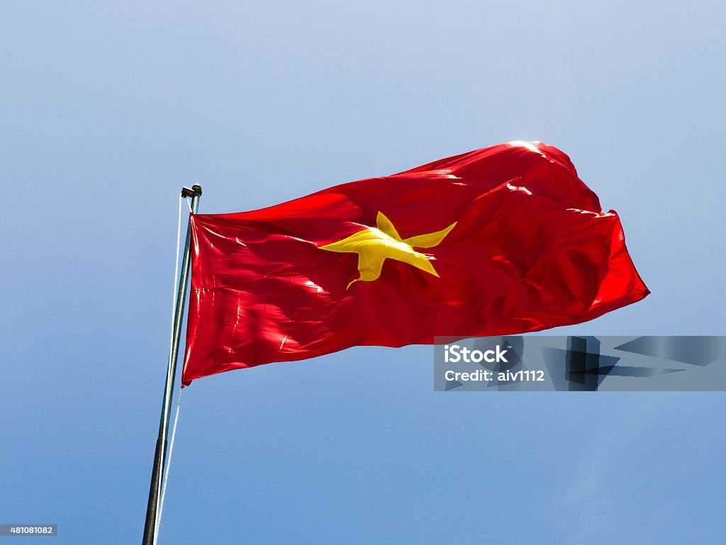 Vietnam flag Red Vietnam flag 2015 Stock Photo