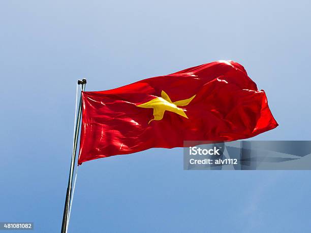 Vietnam Flag Stock Photo - Download Image Now - 2015, Asia, Blue