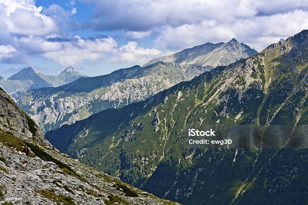 Trail nei Monti Tatra - Foto stock royalty-free di Alpi