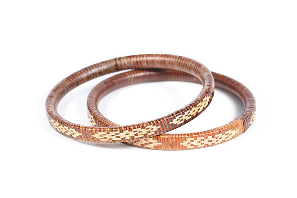 istock Two rattan bracelets isolated on white 481084182