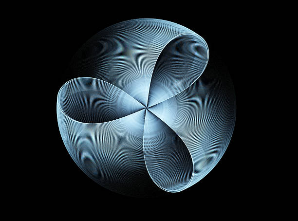 istock Blue abstract fractal shape with black background 481084982