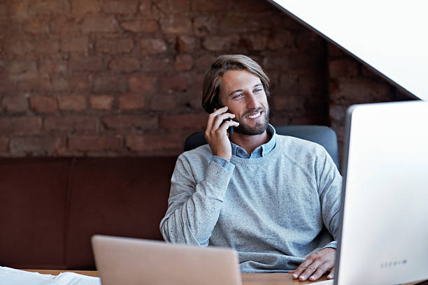 istock Staying in touch with the office while he's at home 481085720