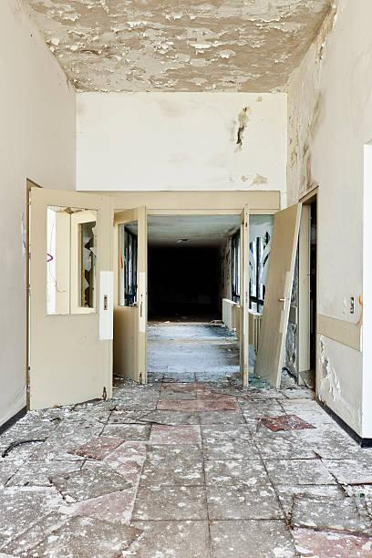 istock the lobby of a building damaged 481085780