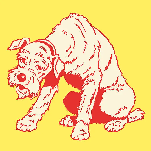 Vector illustration of Weary Dog