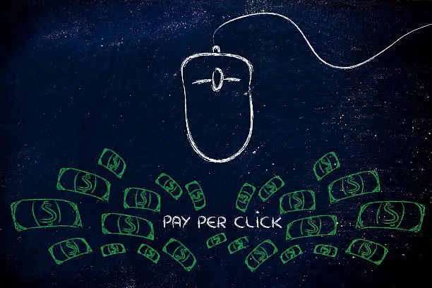 Photo of computer mouse: concept of pay per click and click-through rate