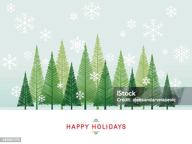 Holiday Background With Text Stock Illustration - Download Image Now - Green Color, Christmas, Vector