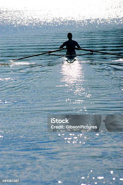 조정 남자 노 젓는 배에 대한 스톡 사진 및 기타 이미지 - 노 젓는 배, 물, 운동 선수