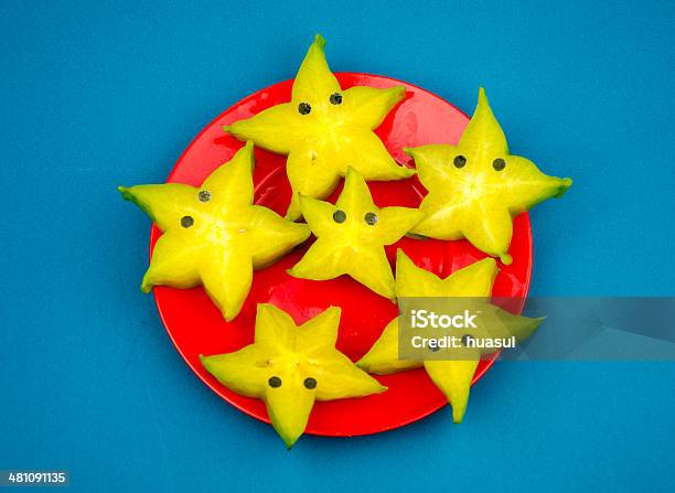 Anthropomorphic Fruitssliced Carambola Like A Starfish Stock Photo - Download Image Now