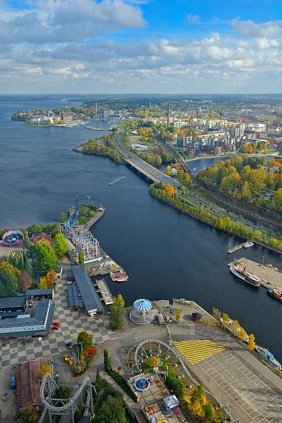 istock Aerial view to town 481091295