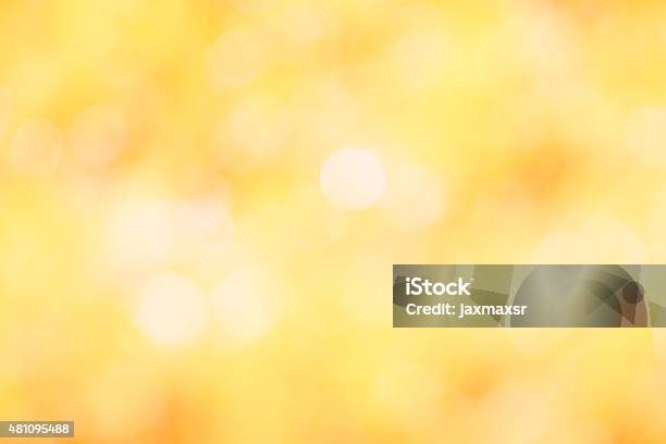 Colourful Of Bokeh Light Blurred Yellow Stock Photo - Download Image Now - 2015, Abstract, Autumn