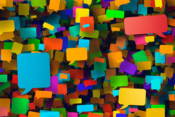 Cтоковое фото Сотни пустой цветной speech bubbles