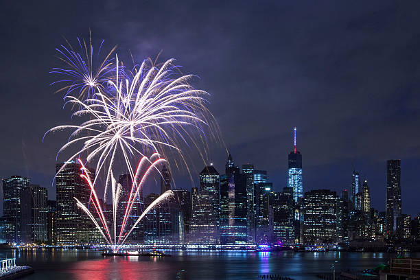 istock Independence Day With Fireworks in New York City 481098704