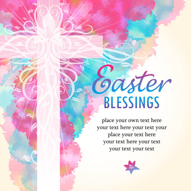 ostern segen - cross cross shape religion easter stock-grafiken, -clipart, -cartoons und -symbole