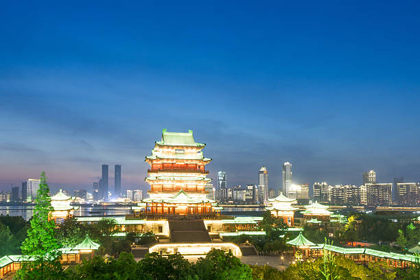 istock nanchang tengwang pavilion at night 481101594