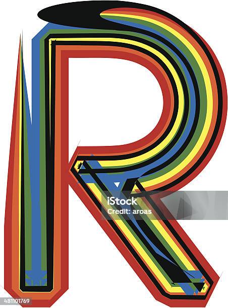 Colorful Font Letter R Stock Illustration - Download Image Now - Abstract, Alphabet, Alphabetical Order