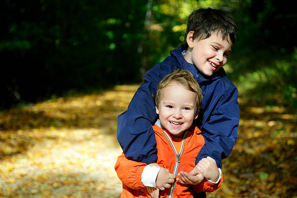 Portrait of Boys with Special Needs stock photo