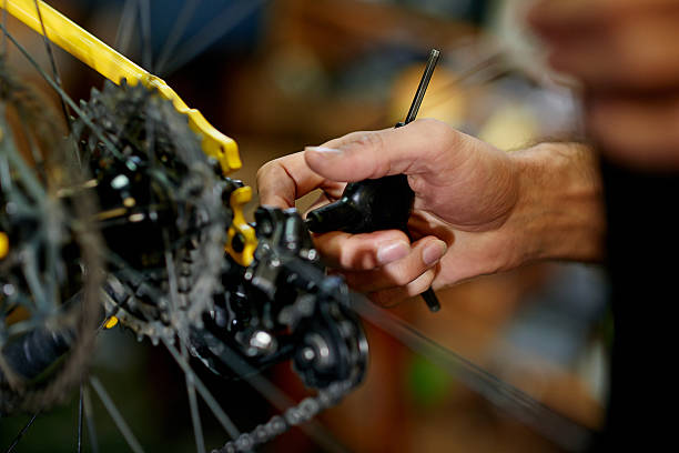 istock The bike mechanic at work 481104006