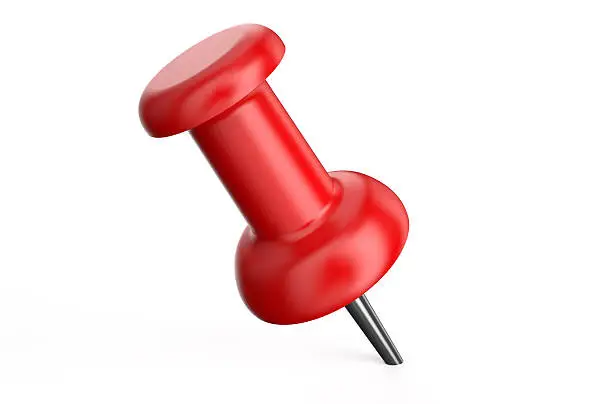 Photo of red push pin closeup