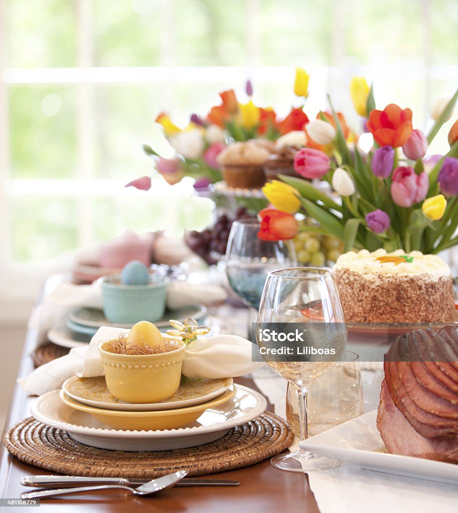 Ostern und Abendessen für besondere Anlässe - Lizenzfrei Ostern Stock-Foto