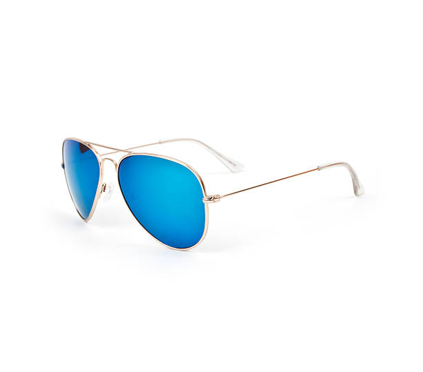 blaue aviator sonnenbrille - aviator glasses stock-fotos und bilder