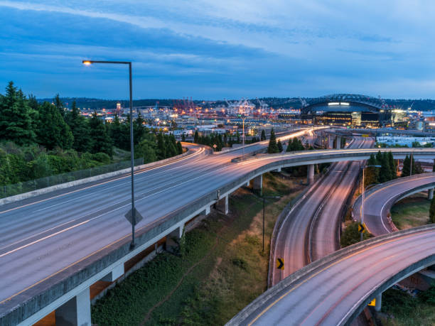 istock Seattle Commute. The Seattle, Washington skyline at night 481110724