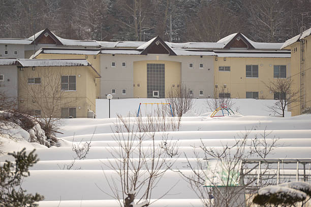 istock Snow stairs in Hokkaido Japan 481114545