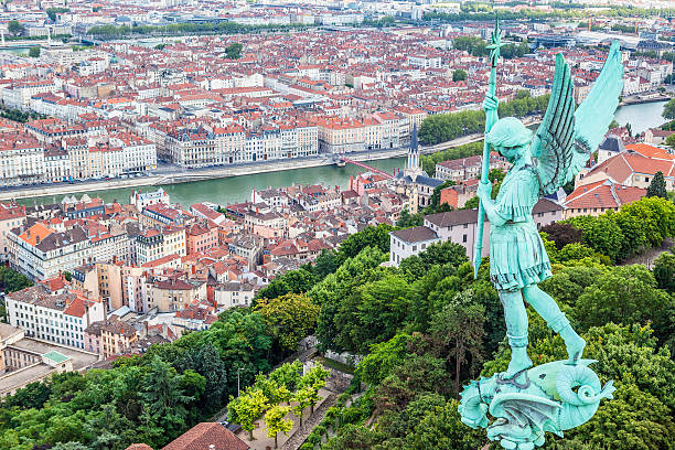 istock Aerial view of Lyon 481114837