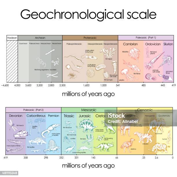 Geochronological Scale Stock Illustration - Download Image Now - Geologic Time Scale, Geology, Triassic