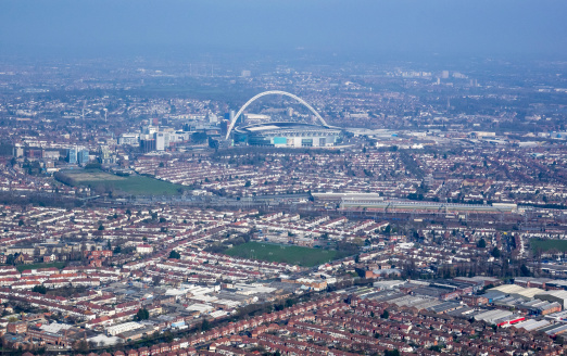 Aerial view of Wembley, London