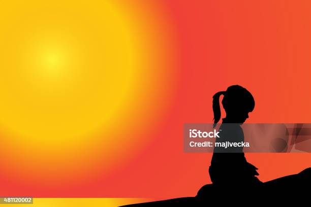 Siluet Rendra Siluet Vektor Gadis Ilustrasi Stok - Unduh Gambar Sekarang - Air, Alam ...
