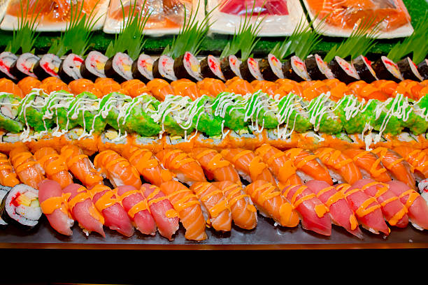 istock Japanese Cuisine -Buffet catering style Sushi Set in restaurant 481121114
