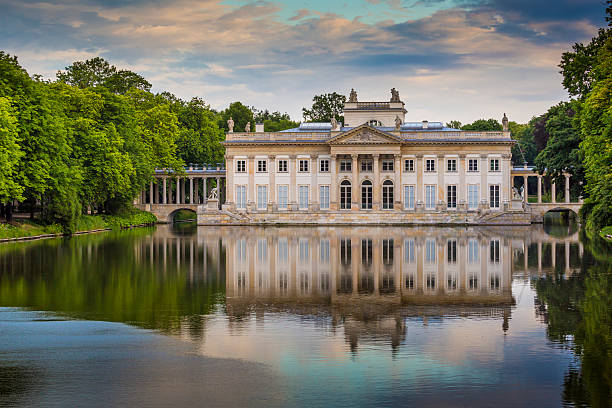 The Lazienki palace in Lazienki Park, Warsaw. Lazienki Krolewski stock photo
