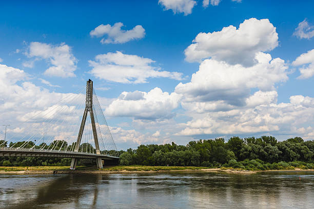 istock Modern bridge in Warsaw over Vistula river, Poland 481122194